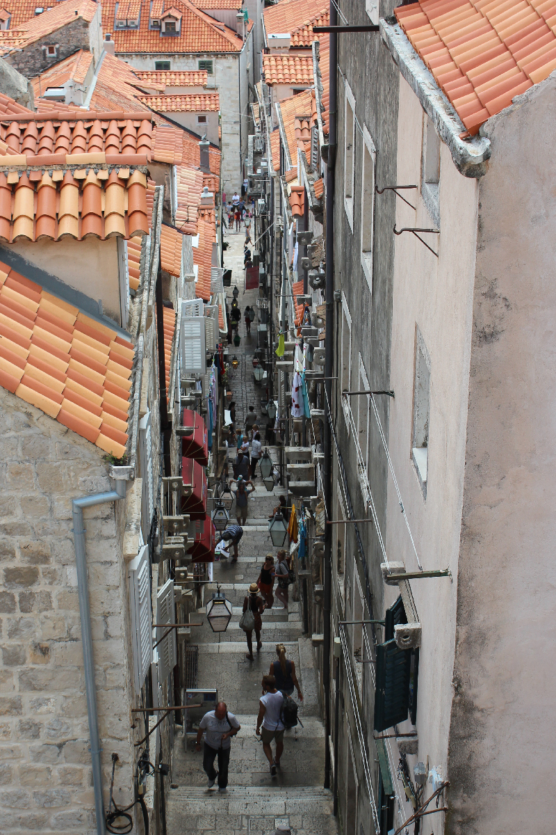 Narrow streets of Dubrovnik