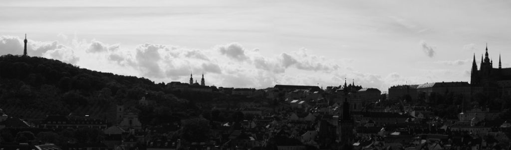 Prague panorama black & white