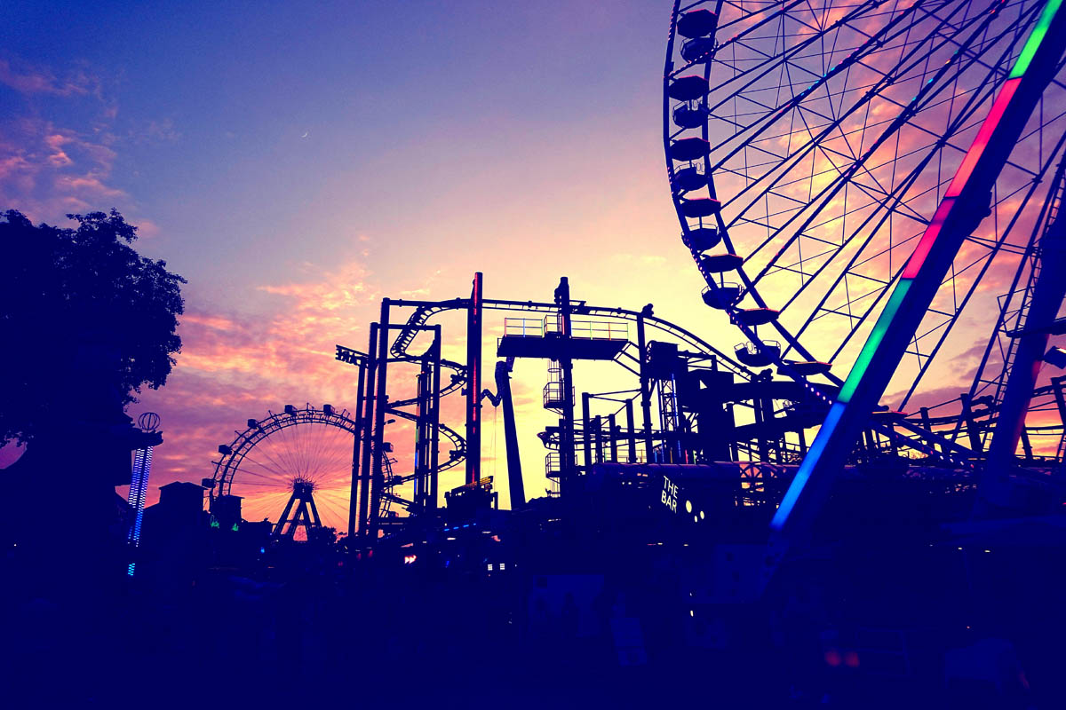 Amusement park Prater in Vienna