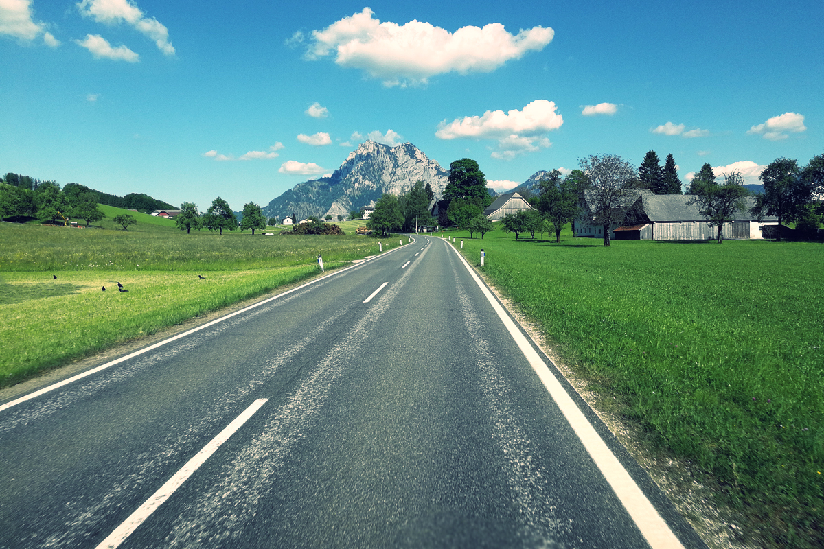 The road to Salzkammergut