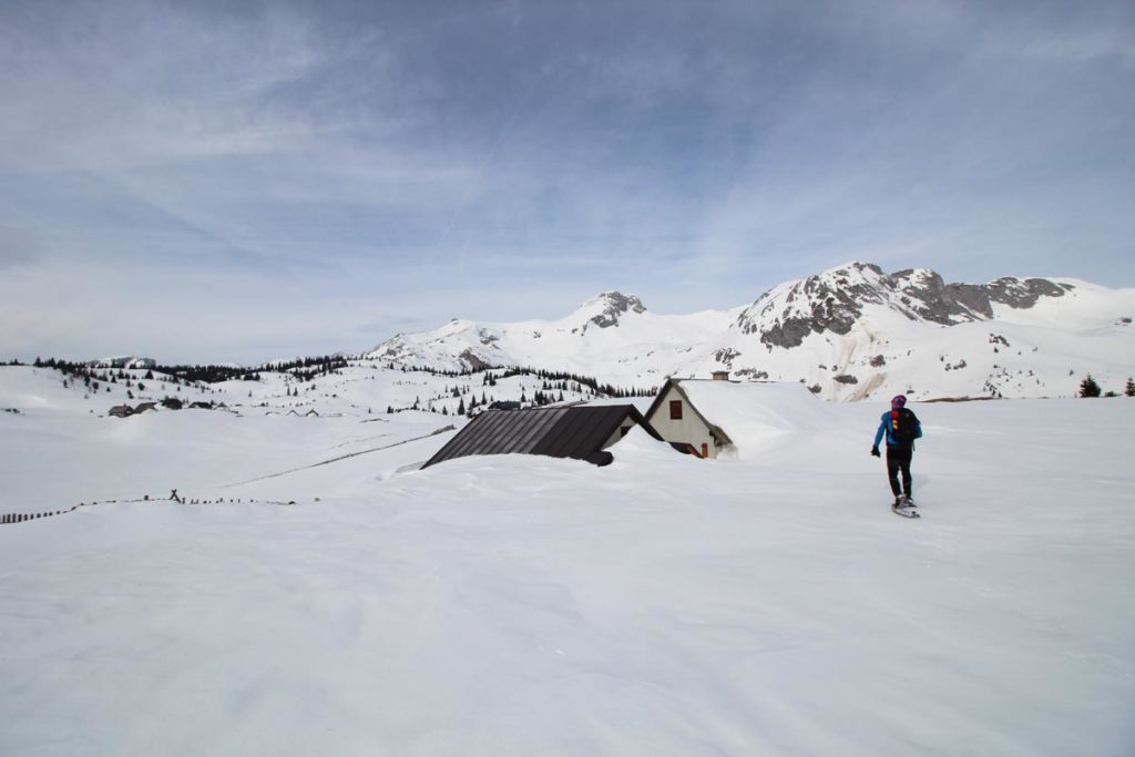 Snowshoe hiking in Austria